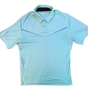Nike Golf Polo Shirt XL Mint Green Nike Dri-Fit Tour Performance Short Sleeve
